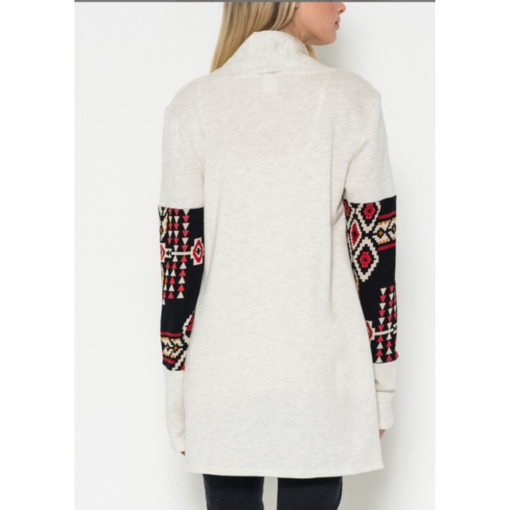 Geo-Panel Open Cardigan - Picture 2 of 2